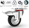 GBL Zwaarlast Zwenkwielen - 75 mm - 200 kg draagvermogen - 4 stuks met 2 remmen - Zilver (4 stuks)