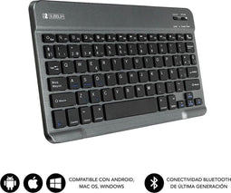 SUBBLIM TECLADO SMART - Draadloos Bluetooth 3.0 - QWERTY - Grijs