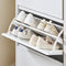 SoBuy FSR189-WN - Schoenenkast - 3 Kleppen en Deur - Wit