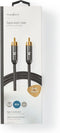 Nedis Digitale Audiokabel - RCA Male - RCA Male - Verguld - 1.00 m - Rond - Katoen - Gun Metal Grijs - Cover Window Box