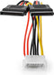 Nedis Interne Voedingskabel - Molex Male - 2x SATA 15-Pins Female - Verguld - 0.15 m - Rond - PVC - Multicolour - Doos