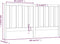 vidaXL - Hoofdbord - 186x4x100 - cm - massief - grenenhout