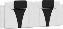 vidaXL - Hoofdbordkussen - 120 - cm - kunstleer - wit - en - zwart