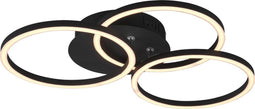 RL LIVE YOUR LIGHT REALITY CIRCLE - Plafondlamp - Dimbaar met afstandsbediening - Zwart mat - Ø 43.5 cm