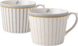 Laura Ashley Tea Collectables Beker Set van 2 - Geschenkset - Assorti Streep 30 cl.