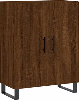 vidaXL - Dressoir - 69,5x34x90 - cm - bewerkt - hout - bruin - eikenkleur