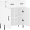 vidaXL - Dressoir - 69,5x34x90 - cm - bewerkt - hout - wit