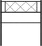 vidaXL - Hoofdbord - 90 - cm - metaal - zwart