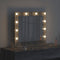 vidaXL - Make-upspiegel - met - LED-verlichting - Grijs - Sonoma - 60x55x18 - cm