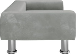 vidaXL Kinderbank 70x45x26,5 cm fluweel lichtgrijs