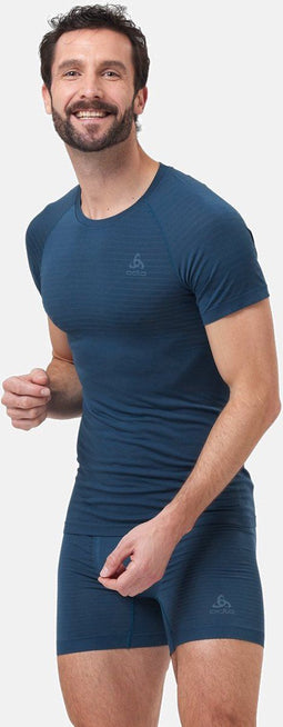 ODLO Performance X-Light Eco - Sportshirt Korte Mouw - Gerecycled Ceramicool - Blue Wing Teal