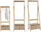 Klädhängare Beige Bruin Hout Stof (40,5 x 175 x 67 cm)