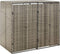 vidaXL - Containerberging - viervoudig - 274x80x117 - cm - poly - rattan - grijs