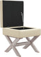 vidaXL - Opbergkruk - 45x45x49 - cm - linnen - beige