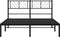 vidaXL - Bedframe - met - hoofdbord - metaal - zwart - 160x200 - cm
