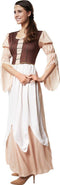 Dressforfun Molenaarsdochter Kostuum - Verkleedkleding Halloween - Huidkleurige jurk met schort - Maat S