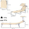 Outsunny ligbed - inklapbaar - 4 standen - zonnedak - beige