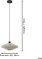 EGLO Midsumer - Hanglamp - Ø 38 cm - Zwart|Crème