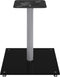 vidaXL - Luidsprekerstandaards - 2 - st - 1 - pijler - gehard - glas - zwart - en - zilver
