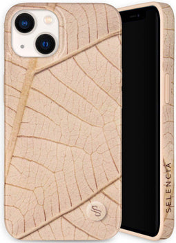 Selencia iPhone 13 - Backcover - 100% gerecycled - Earth Leaf Beige