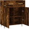 vidaXL - Dressoir - 69,5x34x90 - cm - bewerkt - hout - gerookt - eikenkleurig