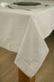 KOOK Tafelkleed gemeleerd Beige 140 x 300 cm