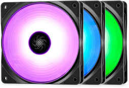 DeepCool RF 120M - 120mm PWM Ventilator - 18 RGB-LED's - Set van 3