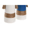 Vaas DKD Home Decor Keramisch Wit Marineblauw (9,5 x 7 x 20 cm) (2 Stuks)