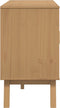 vidaXL - Dressoir - OLDEN - 114x43x73,5 - cm - massief - grenenhout - wit - en - bruin