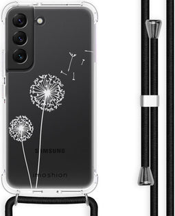 iMoshion Hoesje Geschikt voor Samsung Galaxy S22 Hoesje Met Koord - iMoshion Design Hoesje met Koord - Transparant / Dandelion