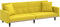 vidaXL - Slaapbank - met - kussens - stof - lichtgeel