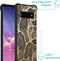 iMoshion Hoesje Geschikt voor Samsung Galaxy S10 Hoesje Met Koord - iMoshion Design Hoesje met Koord - Goud / Zwart / Golden Leaves