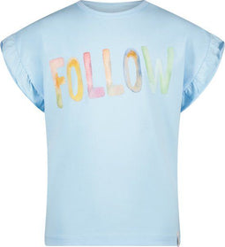 NONO Kanou - Meisjes T-shirt - Multikleuren Follow print - Maat 122/128