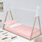 Gewatteerd beddengoed met ritssluiting HappyFriday Basic Roze 90 x 200 cm Vichy
