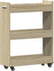 vidaXL - Kast - met - wieltjes - 60x22x79 - bewerkt - hout - sonoma - eikenkleurig
