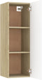 vidaXL - Tv-meubels - 2 - st - 30,5x30x90 - cm - bewerkt - hout - wit - sonoma - eiken
