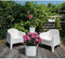 Pot met waterreserve - GARDEN ID Respect - Wit 25 x 25 cm - 100% huisvuil - 100% recyclebaar - Gestructureerd oppervlak
