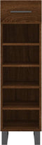 vidaXL - Schoenenkast - 30x35x105 - cm - bewerkt - hout - bruin - eikenkleur