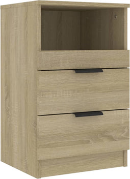 vidaXL - Nachtkastje - bewerkt - hout - sonoma - eikenkleurig