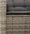 vidaXL - Tuinstoel - met - kussens - poly - rattan - grijs