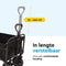 BRASQ Bolderkar - Opvouwbaar - 100 Liter - 80 KG Draagkracht - Draaibare wielen - Zwart