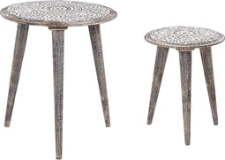 Bijzettafel set van 2 off-white BARJU