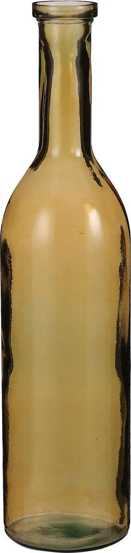 Mica Decorations Rioja - Fles Vaas - H75 x Ø18 cm - Gerecycled Glas - Oker