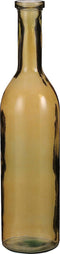 Mica Decorations Rioja - Fles Vaas - H75 x Ø18 cm - Gerecycled Glas - Oker
