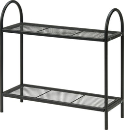 Pro Garden Plantenrek/plantentafel - zwart - metaal - opvouwbaar - 60 x 22 x 58 cm