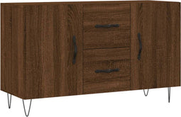 vidaXL - Dressoir - 100x36x60 - cm - bewerkt - hout - bruin - eikenkleur