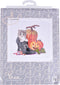 Thea Gouverneur Borduurpakket Halloween Kitten 738A - DMC garen - Borduren voor volwassenen - Aida