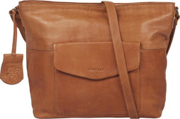 Burkely Just Jackie - Schoudertas Leer - Middenformaat - Cognac