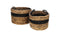 HSM Collection Mandenset Malibu - Waterhyacint - zwart/naturel - set van 2