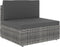 vidaXL - Tweezitsbank - sectioneel - poly - rattan - grijs